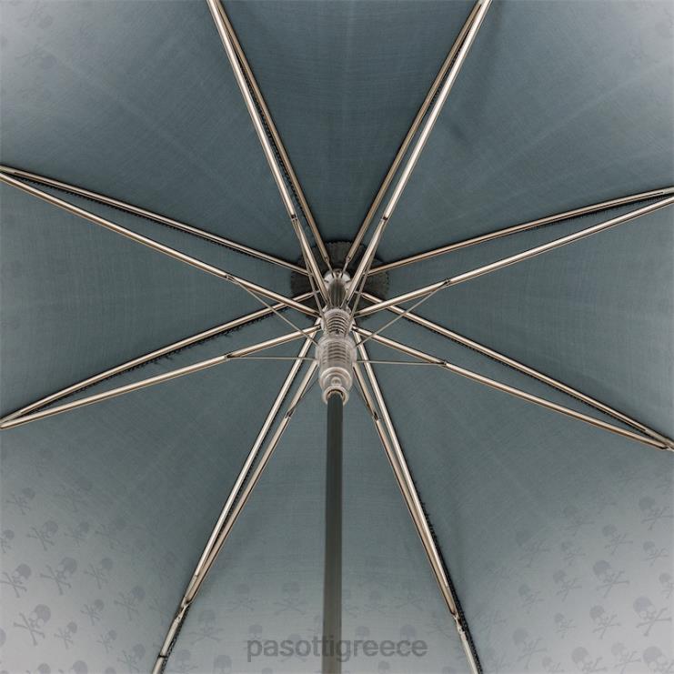 ομπρέλα | PASOTTI 416nt 21284-7 g17 - γκρι ομπρέλα με καρφιά με στάμπα κρανίων 2N6B8562 γυναίκες